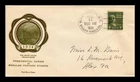 DR JIM STAMPS US COVER MARTIN VAN BUREN PRESIDENTIAL FDC SCOTT 813 RICE CACHET