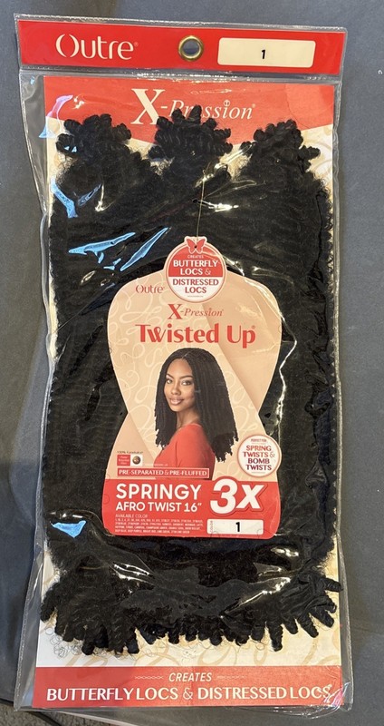 Outre Synthetic Braiding Hair X-PRESSION SPRINGY AFRO TWIST 16" 3X New