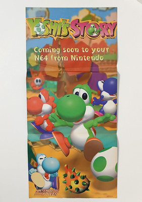 Nintendo Power Yoshi's Story (1998) 22 x 11 Poster N64 Nintendo 64