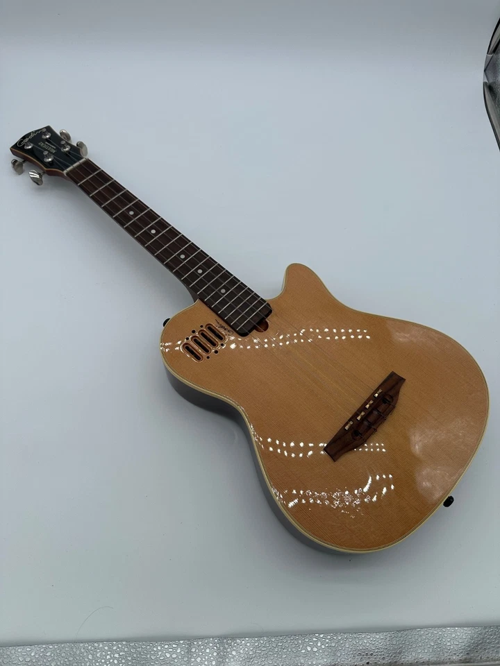 Godin Multiuke Ukulele Natural HG Multiac Acoustic Electric Tenor Uke - Image 4 of 4