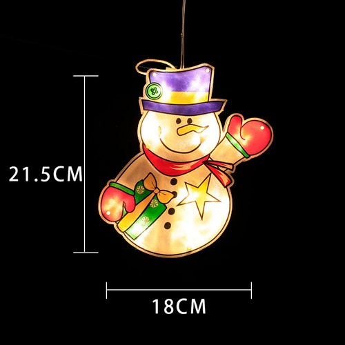 Fenster Weihnachten hängend LED Licht Weihnachtsschmuck Saugnapf Batterie Wohndeko - Bild 6 von 15