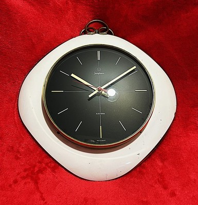 Junghans Electora Mid-Cent Wanduhr - Schwarz-Weiß 'Space Age' German Quartz