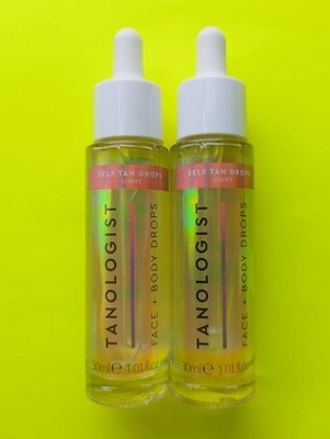 Tanologist Face & Body Self Tan Drops Light (1.01oz/30ml) - Lot of 2