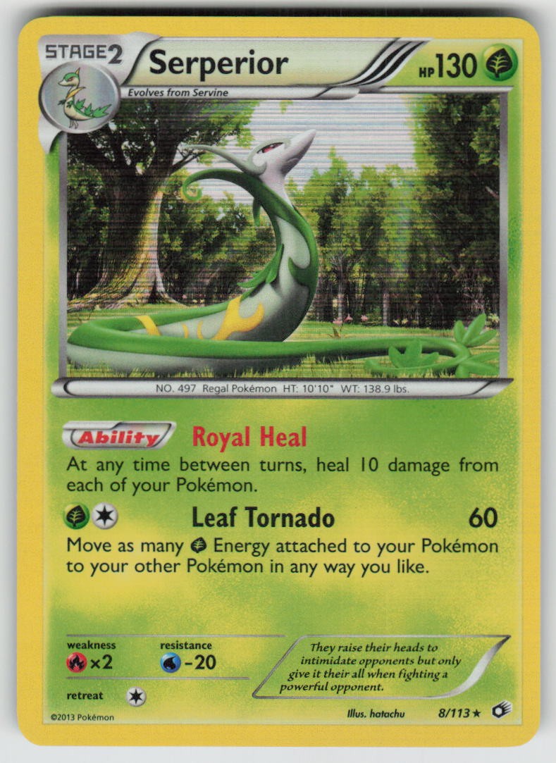 Holo Serperior 8/113 Holo Rare Legendary Treasures Near Mint