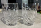 2 WATERFORD CRYSTAL COLLEEN OLD FASHIONED VINTAGE BAR GLASSES 13 oz &4 1/2 “Tall