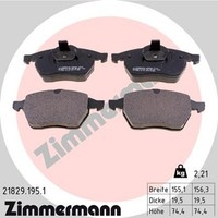 Zimmermann Bremsbelagsatz Scheibenbremse 21829.195.1 FüR Opel Saab Vectra CC 900