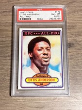 Ottis Anderson 1980 Topps PSA 8 (OC) NM-MT Graded Card Cardinals Rookie #170. rookie card picture