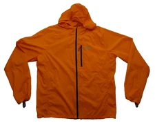 Stio Men L Mountain Shadow Second Light Orange Windbreaker Jacket Windshell EUC