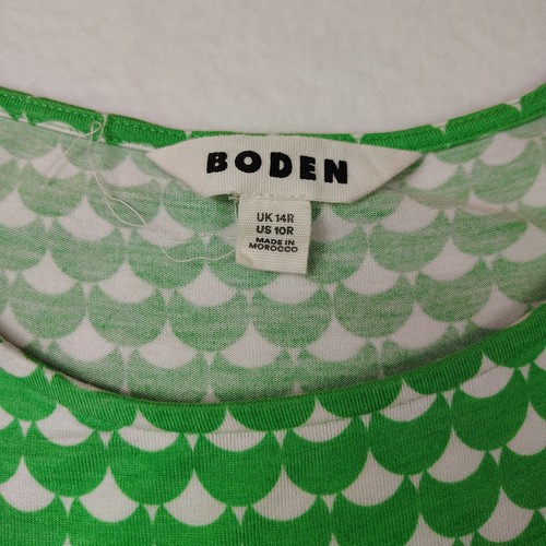 Boden Amelie Jersey Midi Dress Womens 10R Kelly Green Pockets - Picture 9 of 12