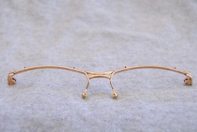 nos amor eyeglasses parts frame front gold made in france b