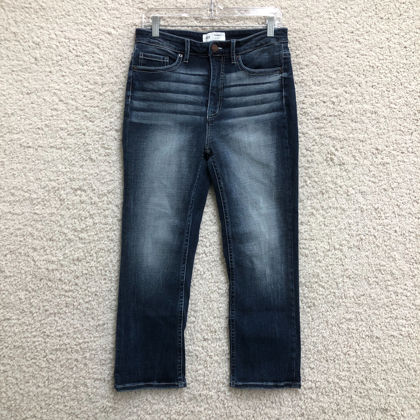 BKE Buckle Jeans 28 Womens Blue Parker Universal Fit High Rise Straight Cropped