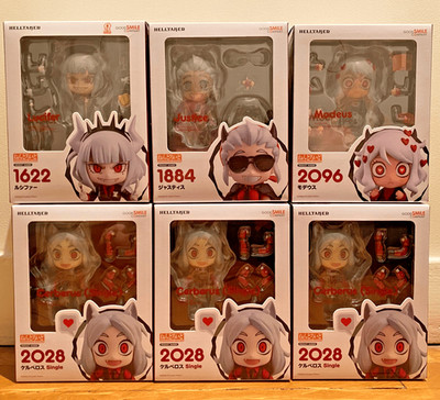 Helltaker - Luzifer (+ Blattbonus), Modusus, Justice und 3 Cerberus - Nendoroid
