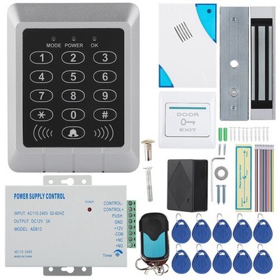 Electric Magnetic Door Lock Access Control Card Password Door Security System Ki