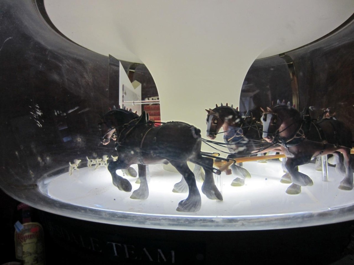 Vintage Budweiser World Champion Clydesdale Team Rotating Carousel