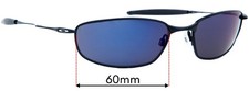 SFx Replacement Sunglass Lenses fits Oakley Whisker OO4020 - 60mm Wide