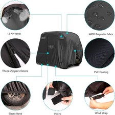 Golf Cart 4 Passenger Heavy Duty Storage Cover for Club Car Yamaha L EZGO