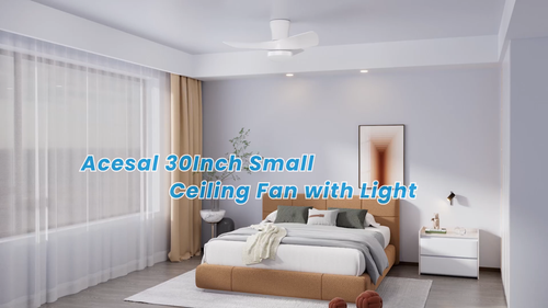 30" Modern Smart Ceiling Fan with LED Light & Remote 6 Speeds Reversible APP - Video 1 of 1