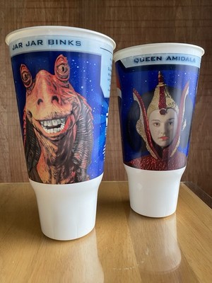 Star Wars Episode 1 Promotional Cups 1999 KFC Pizza Hut Taco Bell Jar Jar Queen