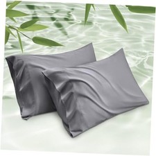 Pillow Cases Queen, Cooling Pillow Cases, Queen 20" x 30" 01 - Dark Grey