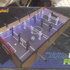 Playhem Light Up Foosball Table Game Set with Soccer Ball, Play Day or Night