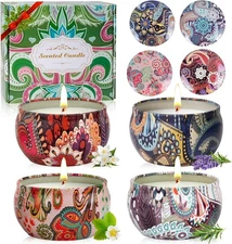 4 Pack Scented Candles Gifts for Women 10Oz Home Scented Candles 100Hours Aromat