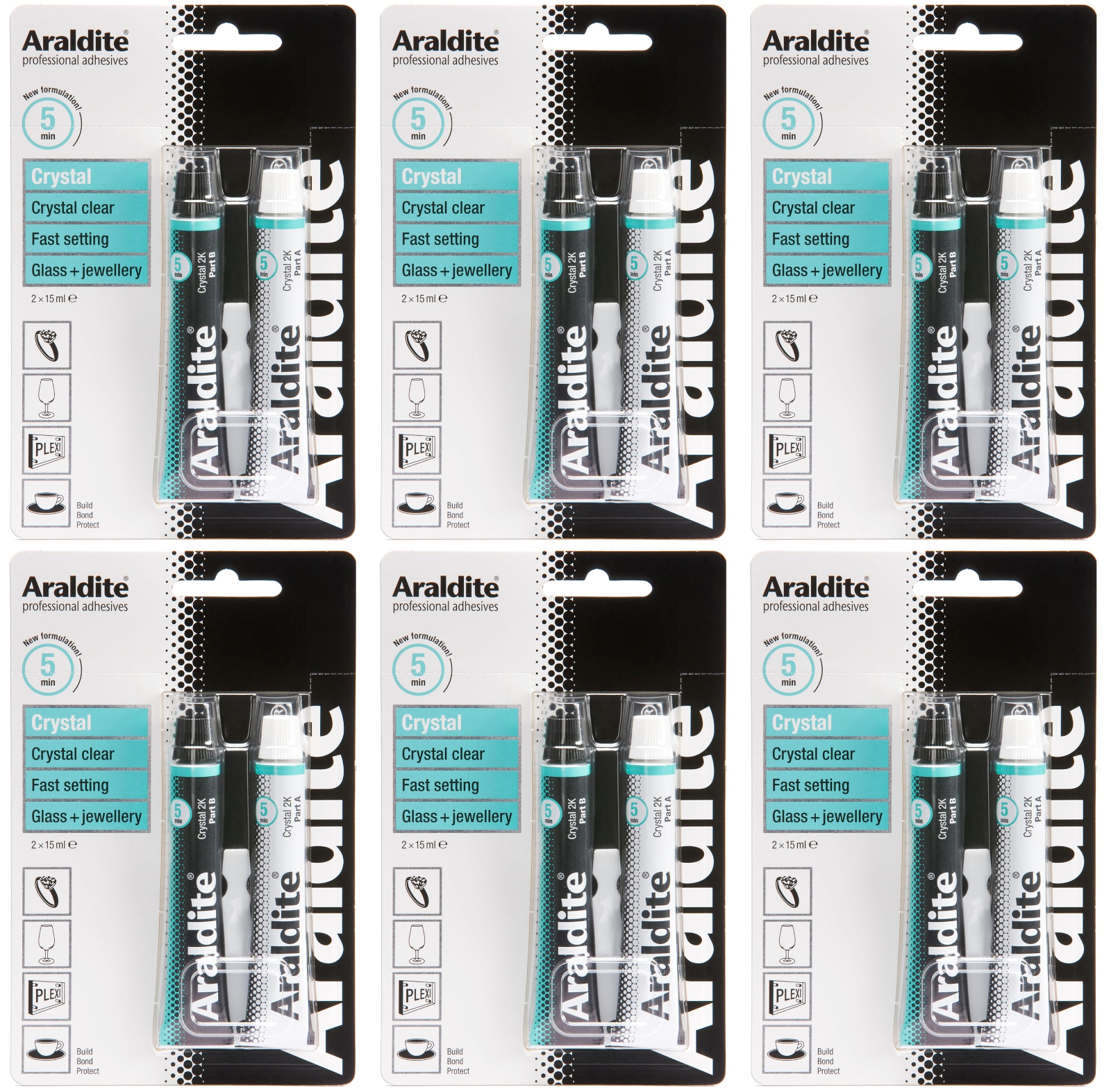 3x Araldite Crystal Clear Ceramic Glass Jewellery China Porcelain Glue Adhesive - Image 15