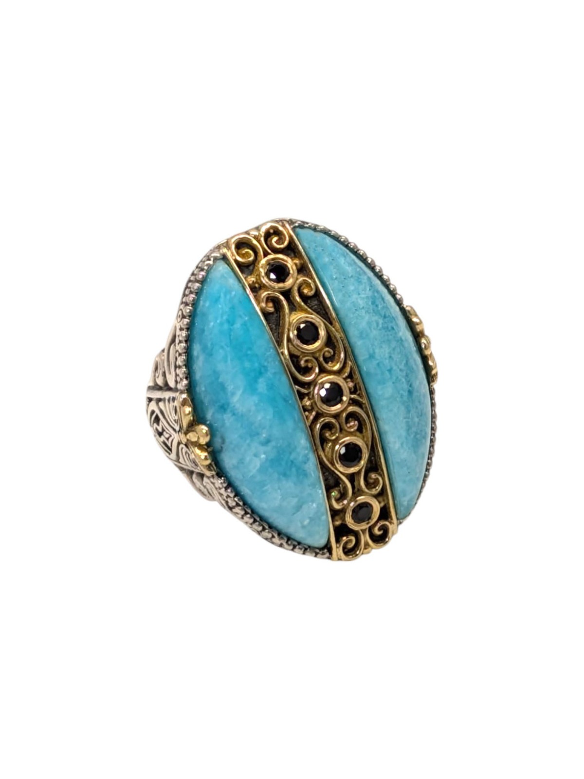 Кольцо из серебра Konstantino золота 18 карат амазонита и шпинели размер 8 DKJ764-407 228490₽