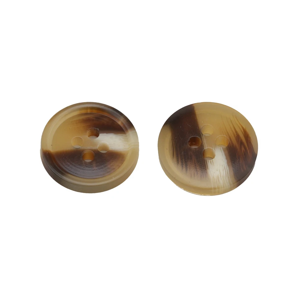 20Pcs Tortoiseshell Resin Buttons, 4-Hole, Vintage Style, for Sewing diy 15-25mm - Image 2 of 4