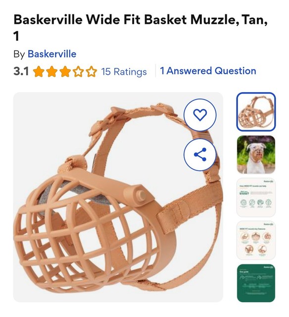 Baskerville Wide Fit Muzzle