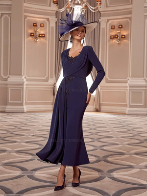 Classic Mother of the Bride Dress Mermaid Pleated Customized Wedding Guest Party