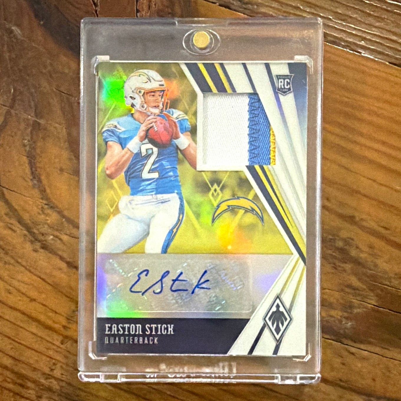 Easton Stick Panini Phoenix Rookie Autograph Jersey #ES Yellow Prime