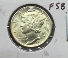 1937-P Mercury Dime 10c MS BU Uncirculated FSB Full Split Bands