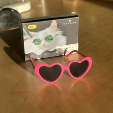 Cat Dog Heart Shape Sunglasses Pet Supplies Accessories Headwear Eyewear Toy
