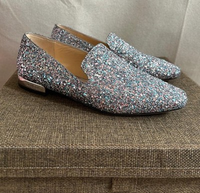 Jimmy Choo Jaida Flat Twilight Halbschuhe Glitzer Mehrfarbig 36-