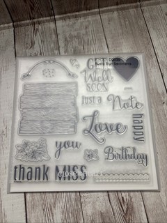 Close to My Heart stamp set. My Acrylix D2039 Rustic Sign Sentiments