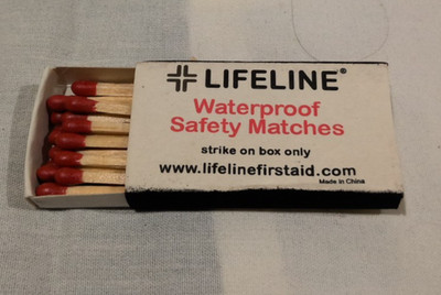 Lifeline Waterproof Matches, Emergency Safety Fire Starter