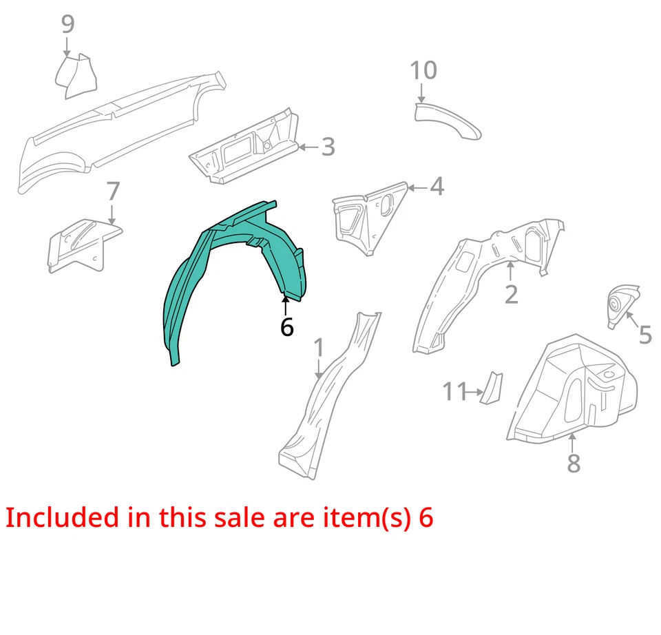 FITS 1997-2005 BUICK PARK AVENUE PANEL RR W/H OTR 25672641 - NEW OEM 25672641 - Image 2 of 3