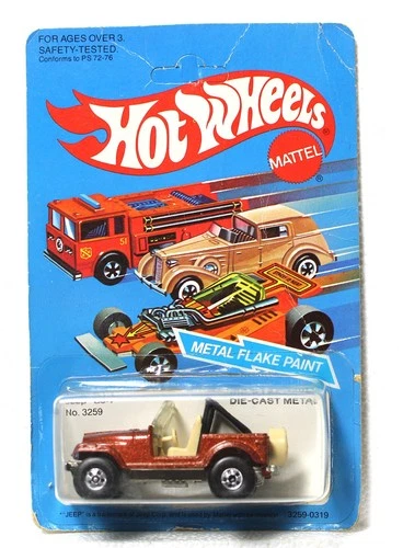 Vintage New Hot Wheels Jeep CJ-7 Wrangler No 3259 - 1982 Malaysia, Unpunched NIP