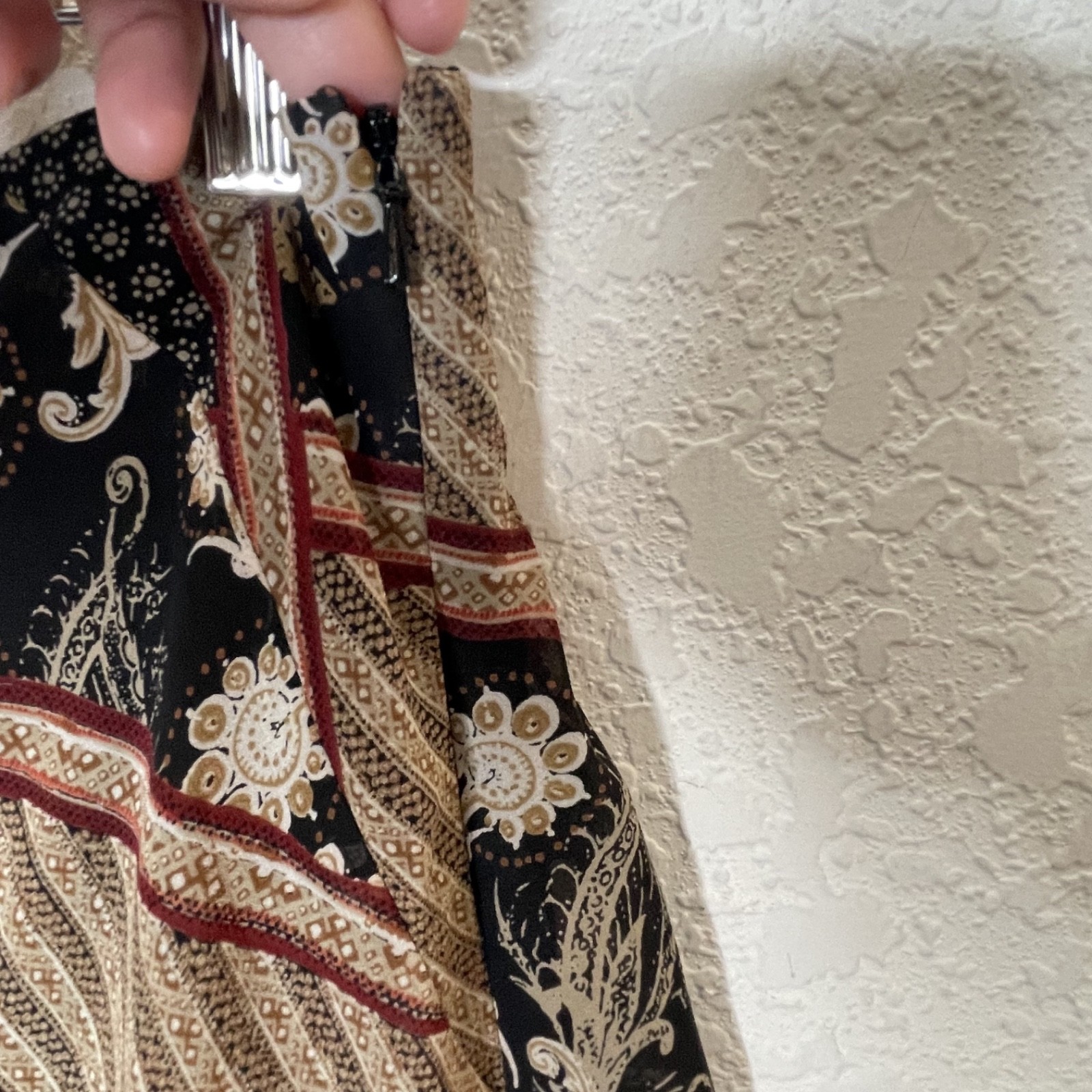 Emma James Patchwork Maxi Skirt Handkerchief Hem … - image 7