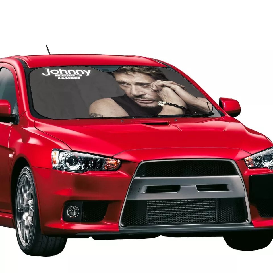 Johnny Hallyday pare-soleil voiture protection solaire 70x130 anti-UV