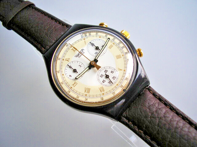 ★SWATCH CHRONO ヴィンテージ 腕時計 コレクション品　10653 Vintage 1993 Swatch Chrono LODGE SCB111 - NEW UNWORN | eBay