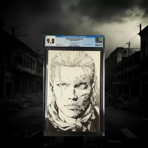 Walking Dead Deluxe #5 Second Printing/Sketch Cover CGC 9.8 (2021)