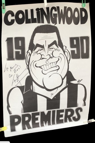 Collingwood Poster WEG Tony Shaw Genuine 1990’ AFL Vintage & Grand Final Special - Picture 5 of 6