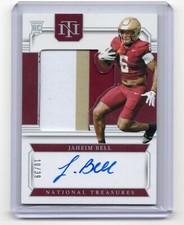 2024 National Treasures Col Jaheim Bell RC Rookie 2CLR Patch AUTO #10/39 (MS)
