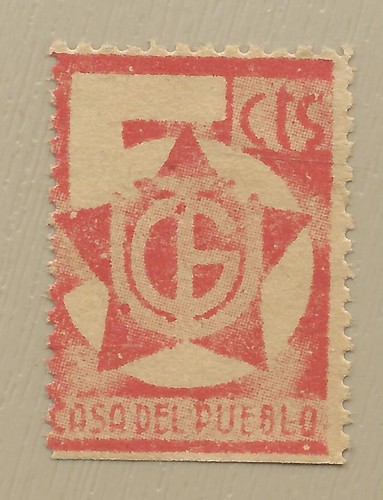 ESPAÑA GUERRA CIVIL U.G.T. CASA DEL PUEBLO -NUEVO SIN GOMA-
