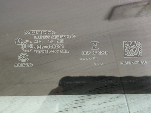 2017-2025 JEEP COMPASS REAR RIGHT PASSENGER SIDE DOOR WINDOW GLASS OEM* - Picture 5 of 6