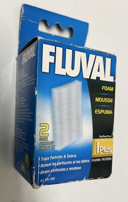 Fluval 1 Plus 2 pack Foam Pad A-180 aquarium filter NIB fish