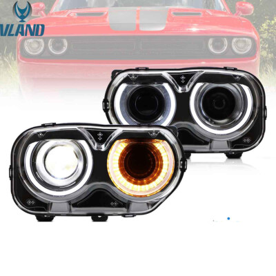 For 2015-2023 Dodge Challenger Headlight Projector Halogen W/LED DRL Set LH RH E - Foto 9