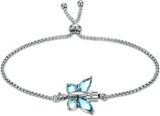 Crystal Butterfly Bracelet for Ashes for Women Stainless Steel Jewelry Gifts