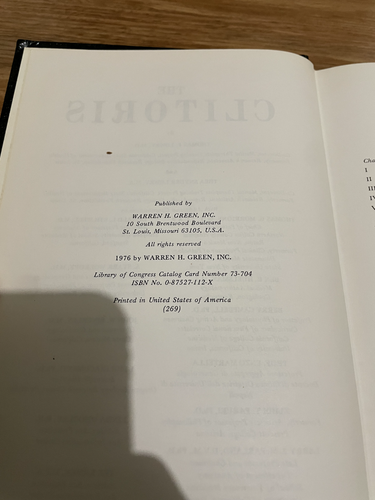 The Clitoris by Warren H Green, Inc (Hardback, 1976) - Picture 8 of 11